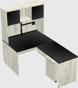 L-shaped office desk