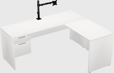 L-shaped office desk