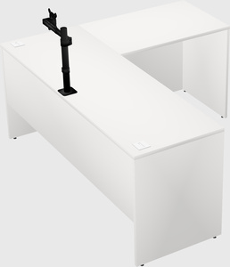 L-shaped office desk