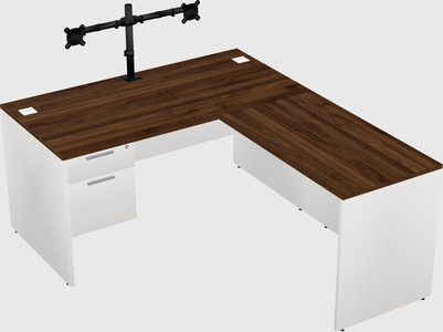 L-shaped office desk