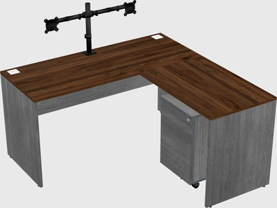 L-shaped office desk