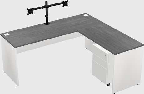L-shaped office desk