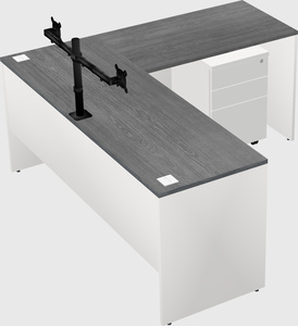 L-shaped office desk