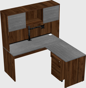 L-shaped office desk