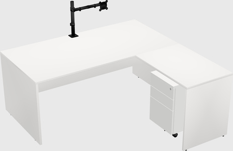 L-shaped office desk