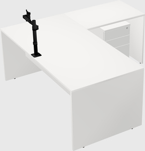 L-shaped office desk
