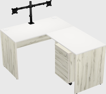 L-shaped office desk