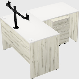 L-shaped office desk