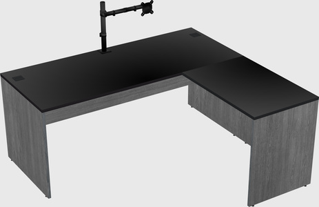 L-shaped office desk