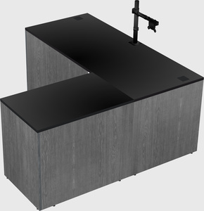 L-shaped office desk
