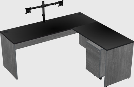 L-shaped office desk