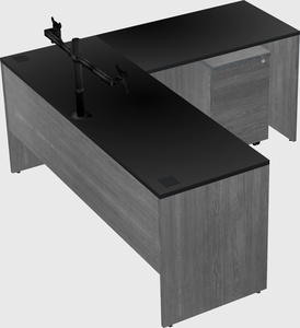 L-shaped office desk