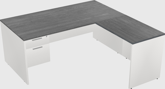 L-shaped office desk