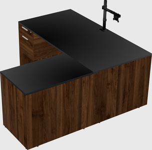 L-shaped office desk