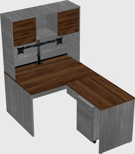 L-shaped office desk