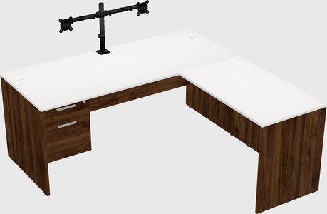 L-shaped office desk