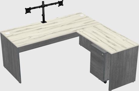 L-shaped office desk