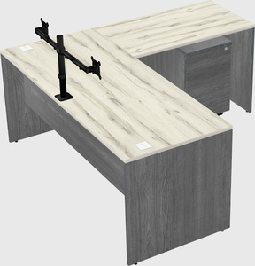 L-shaped office desk