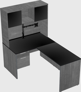 L-shaped office desk