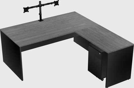 L-shaped office desk