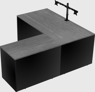 L-shaped office desk