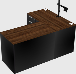 L-shaped office desk