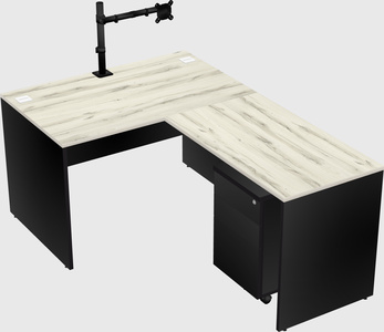 L-shaped office desk