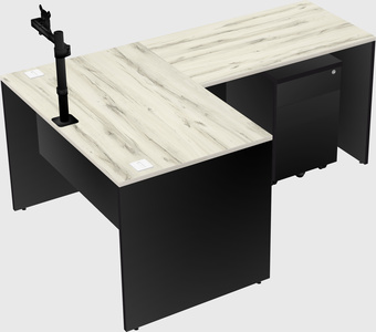 L-shaped office desk