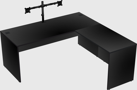 L-shaped office desk