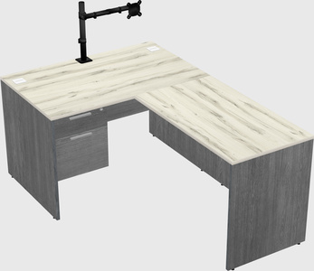 L-shaped office desk