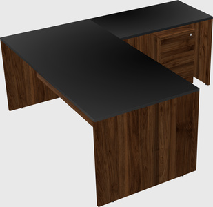 L-shaped office desk
