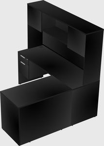 L-shaped office desk