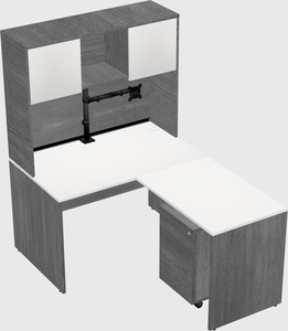 L-shaped office desk