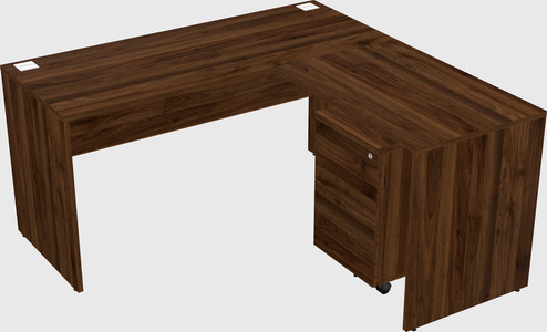 L-shaped office desk