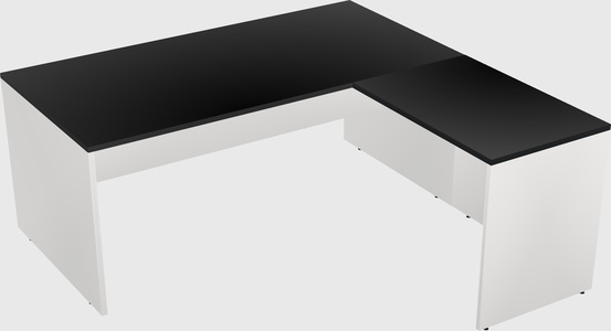 L-shaped office desk