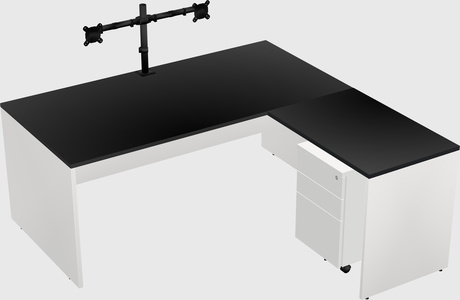 L-shaped office desk