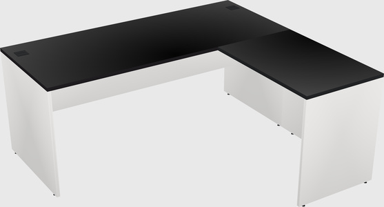L-shaped office desk