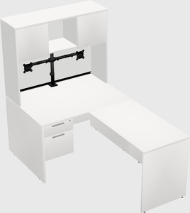 L-shaped office desk