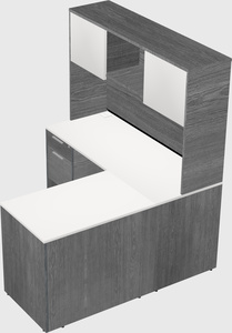 L-shaped office desk