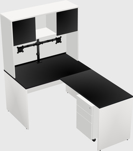 L-shaped office desk