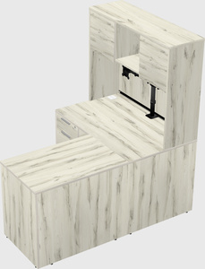 L-shaped office desk