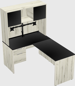 L-shaped office desk