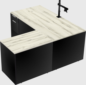 L-shaped office desk