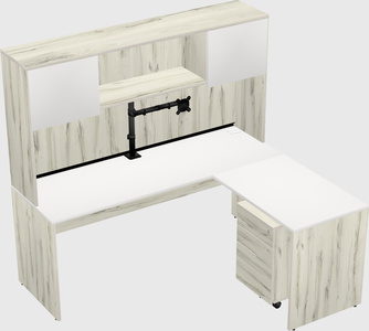 L-shaped office desk