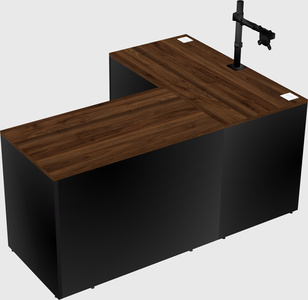 L-shaped office desk