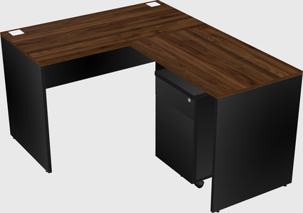 L-shaped office desk