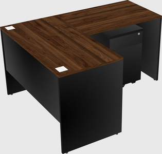L-shaped office desk