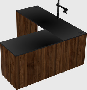 L-shaped office desk
