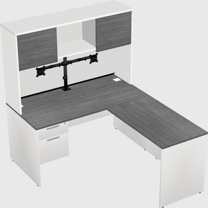 L-shaped office desk
