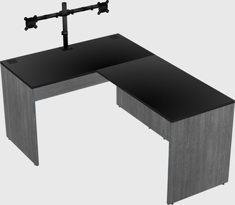 L-shaped office desk